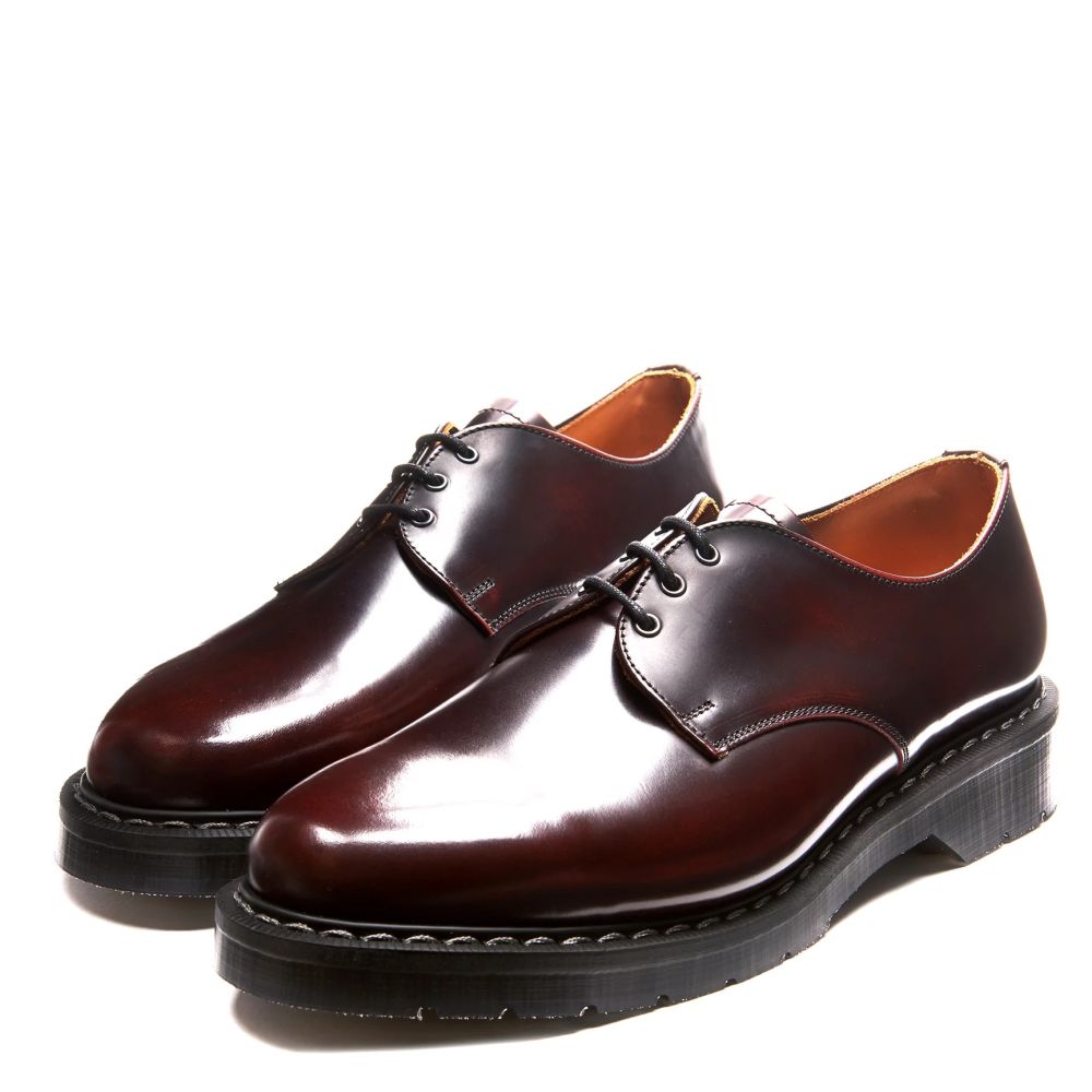 Solovair Gibson Shoe in Burgundy Rub-Off