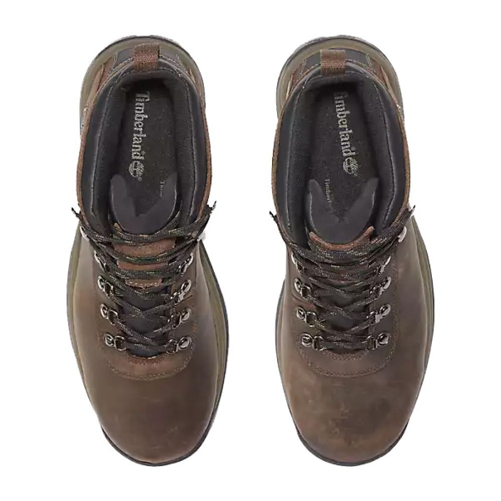 Timberland Men&#39;s Flume Waterproof Mid Hiker Boot in Dark Brown