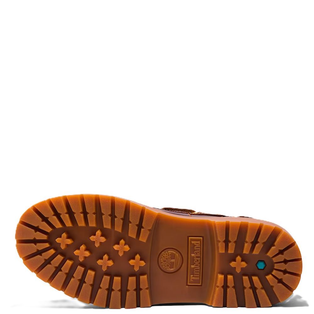 Timberland Women's Stone Street Platform Boat Shoe in Root Beer