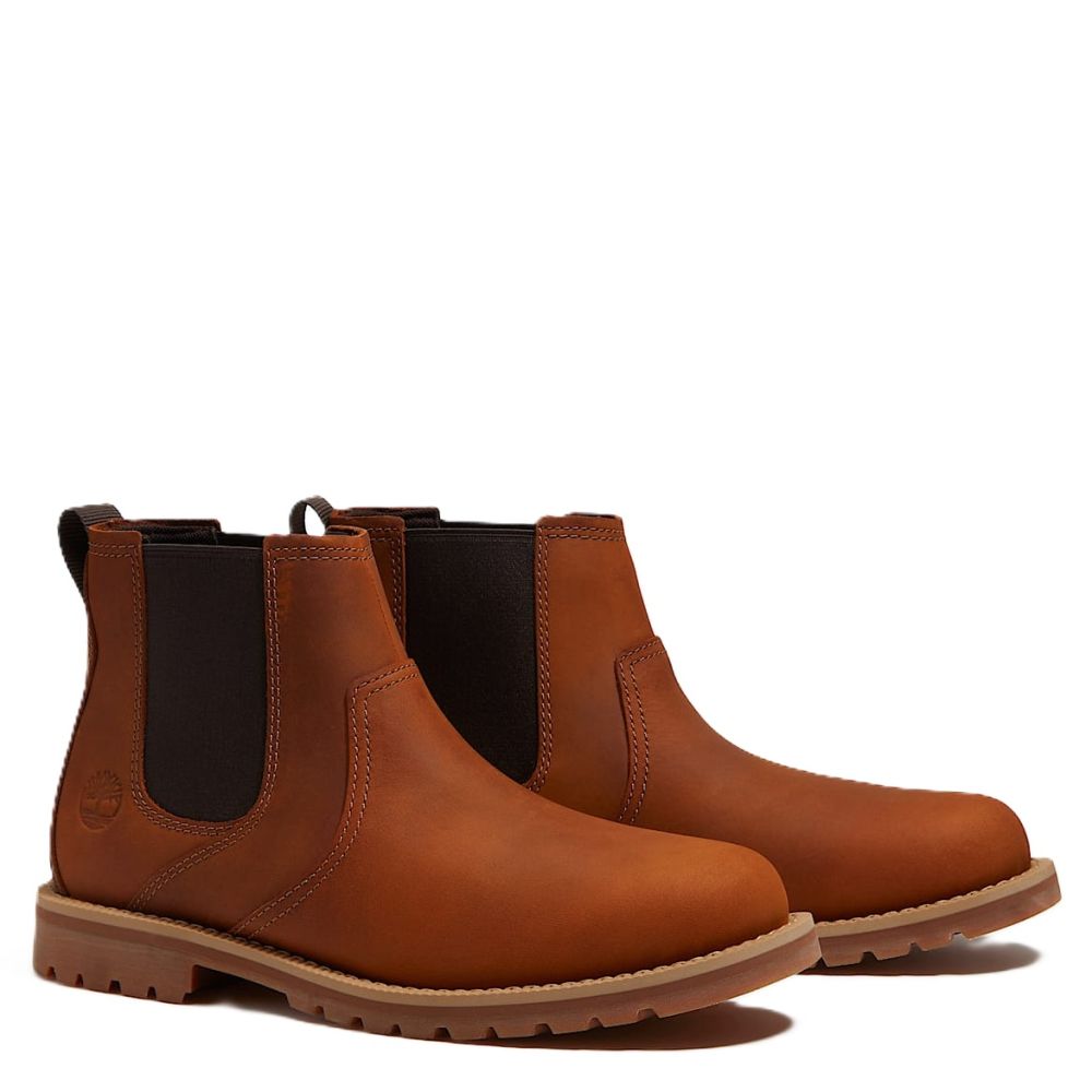 Timberland Men's Britton Falls Chelsea Boot in Medium Brown Full Grain