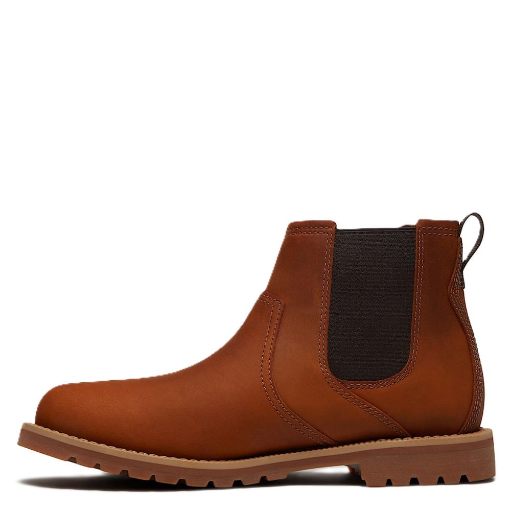 Timberland Men's Britton Falls Chelsea Boot in Medium Brown Full Grain