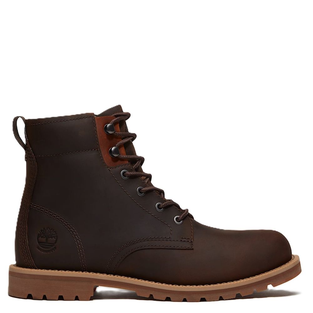 Timberland Men's Britton Mills Waterproof Boot in Dark Brown Full-Grain