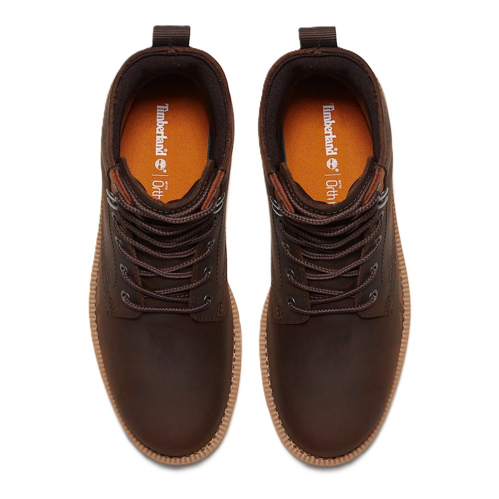 Timberland Men's Britton Mills Waterproof Boot in Dark Brown Full-Grain
