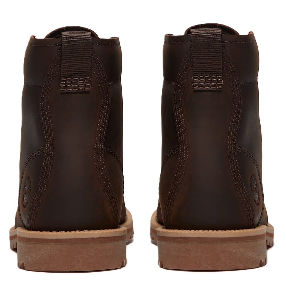 Timberland Men's Britton Mills Waterproof Boot in Dark Brown Full-Grain