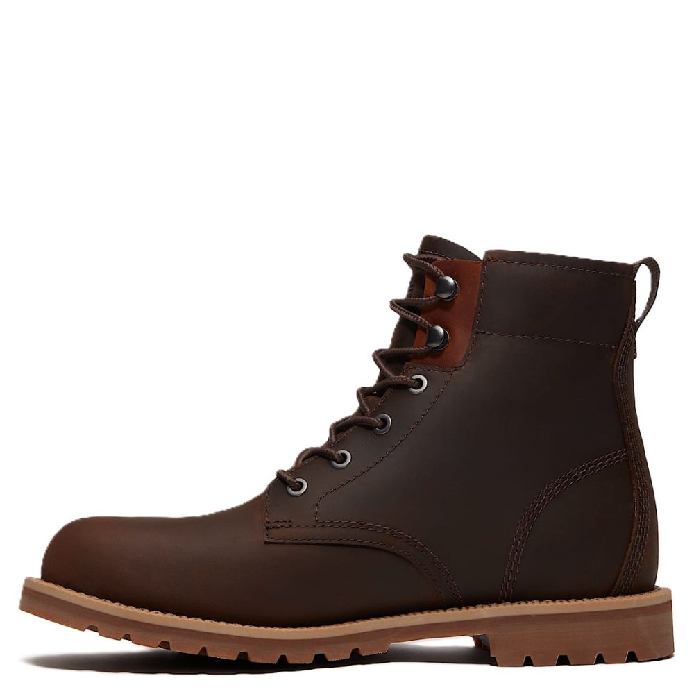 Timberland Men's Britton Mills Waterproof Boot in Dark Brown Full-Grain