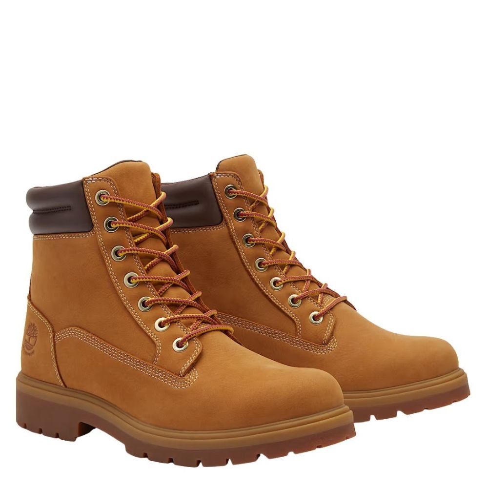 Timberland Men's Auburn Falls 6-Inch Waterproof Boot in Wheat Nubuck - Getoutside Shoes