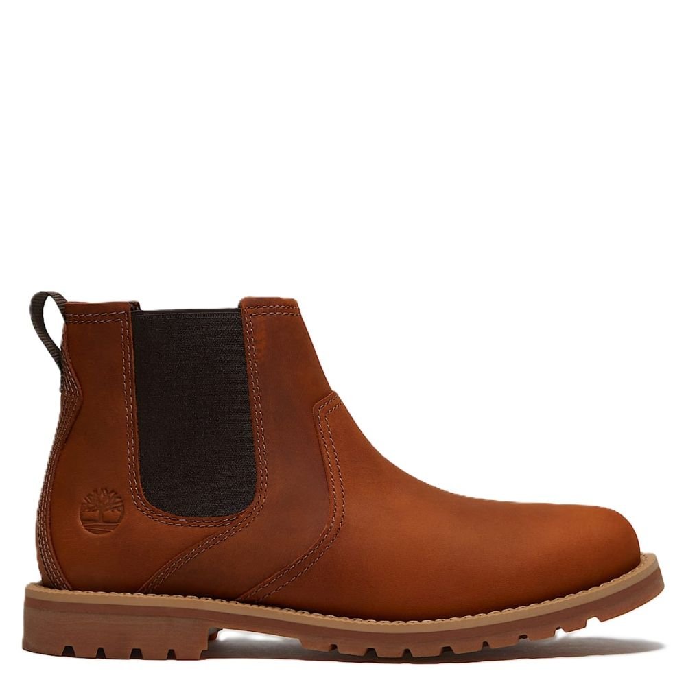 Timberland Men's Britton Falls Chelsea Boot in Medium Brown Full Grain - Getoutside Shoes