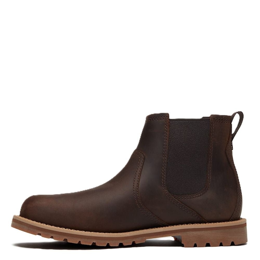Timberland Men's Britton Falls Mid Chelsea Boot in Dark Brown Full Grain - Getoutside Shoes