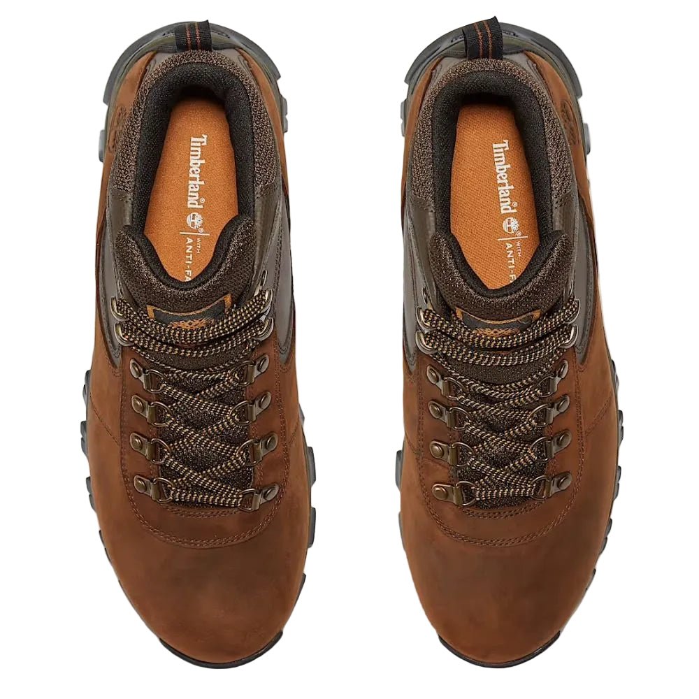 Timberland Men's Mt. Maddsen Mid Waterproof Hiking Boot in Dark Brown - Getoutside Shoes