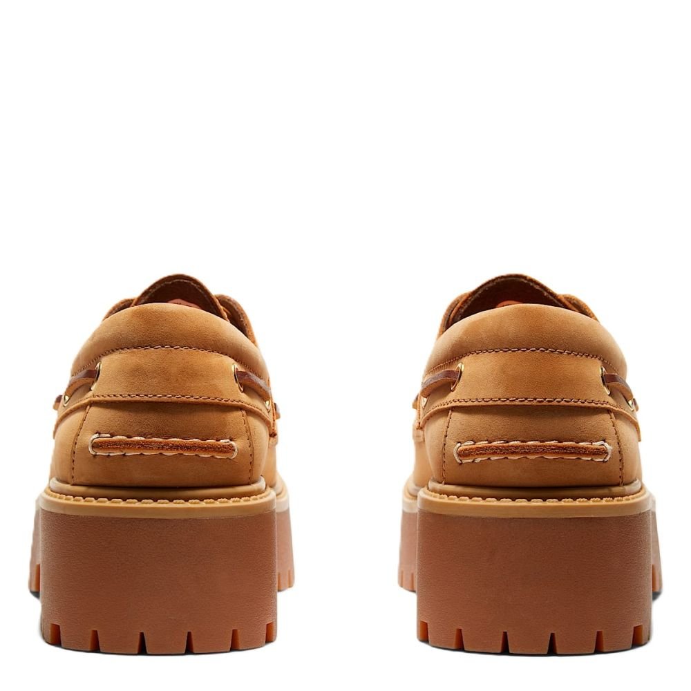 Timberland Women's Stone Street Platform Boat Shoe in Wheat - Getoutside Shoes