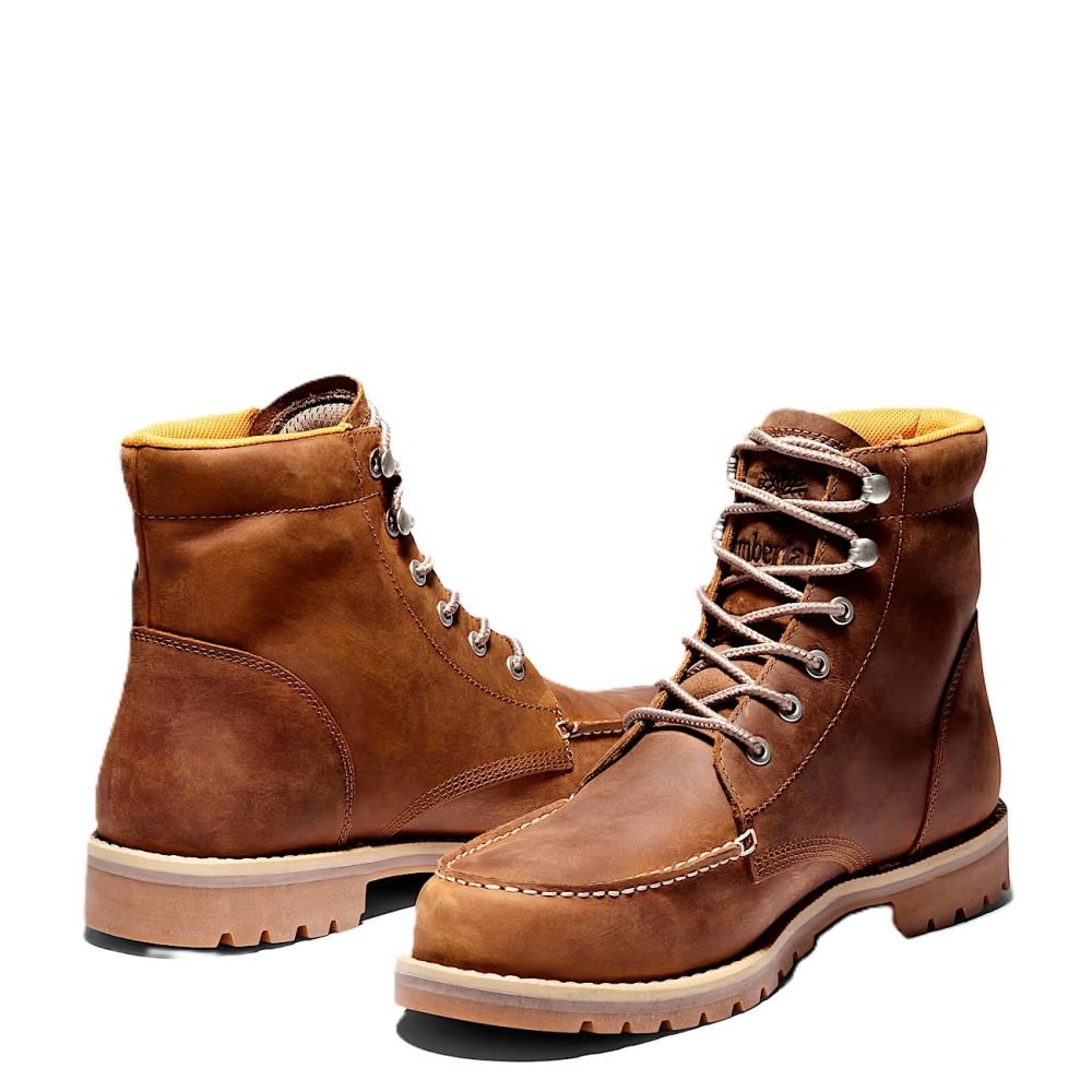 Tmberland Men's Redwood Falls Waterproof Moc-Toe Boot in Rust Full