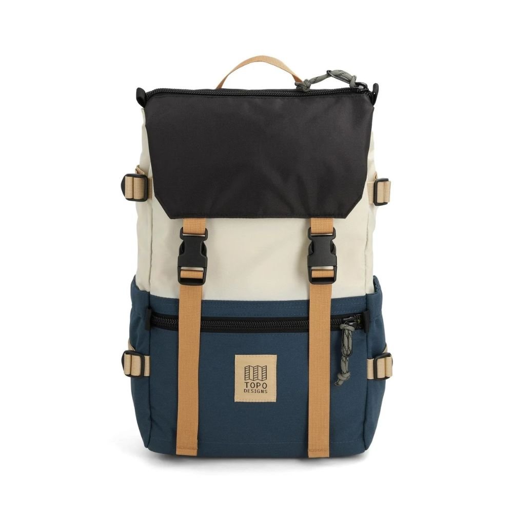 Topo Designs Rover Pack Classic in Bone White/Pond Blue - Getoutside Shoes