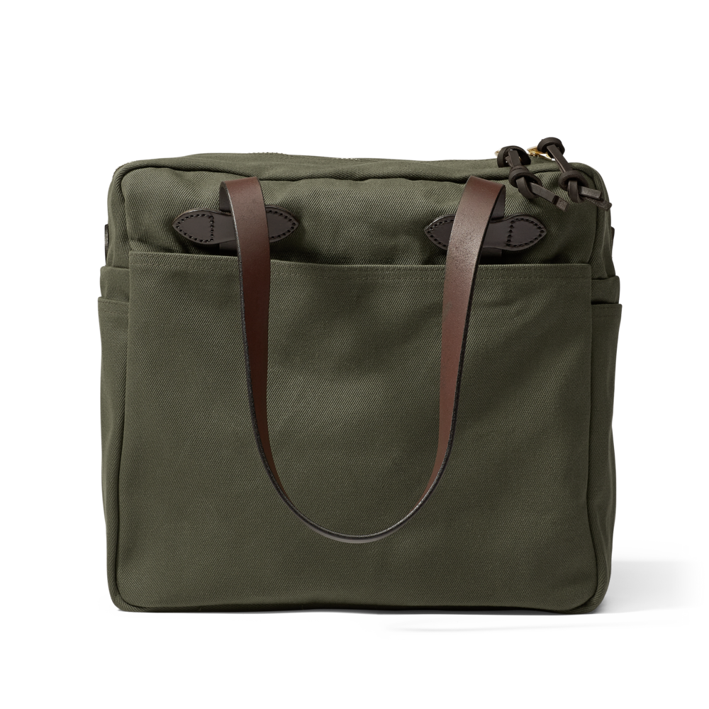 Filson Zipper Tote Bag in Ottergreen