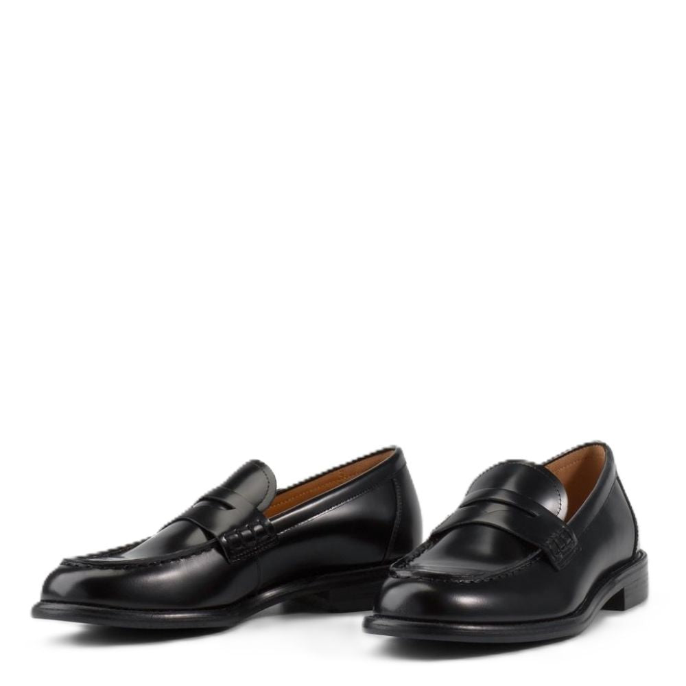 Vagabond Women's Linn Loafers in Black Polished Leather