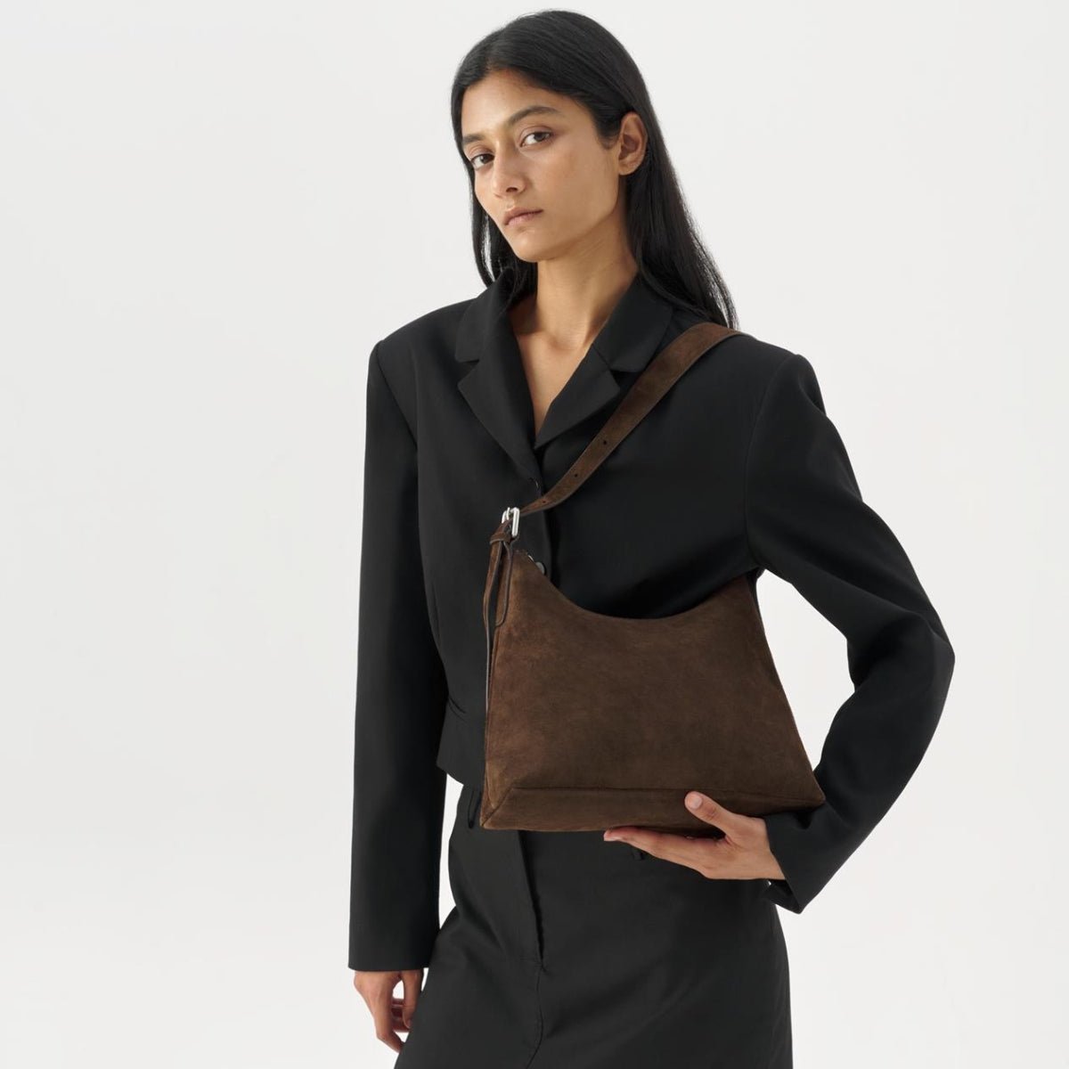 Vagabond Bari Bag in Dark Brown Suede - Getoutside Shoes
