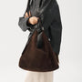 Vagabond Hilo Bag in Dark Brown Suede - Getoutside Shoes
