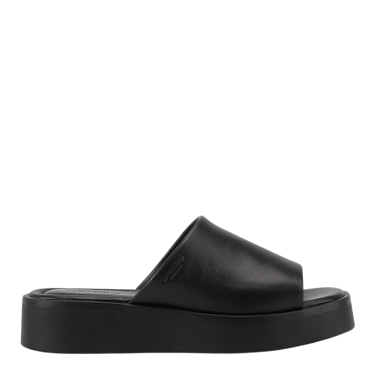 Vagabond Women's Danya Flatform Sandals in Black Leather - Getoutside Shoes