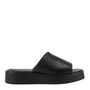 Vagabond Women's Danya Flatform Sandals in Black Leather - Getoutside Shoes