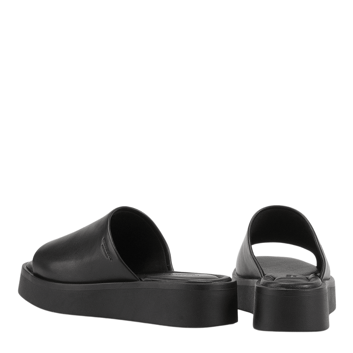 Vagabond Women's Danya Flatform Sandals in Black Leather - Getoutside Shoes