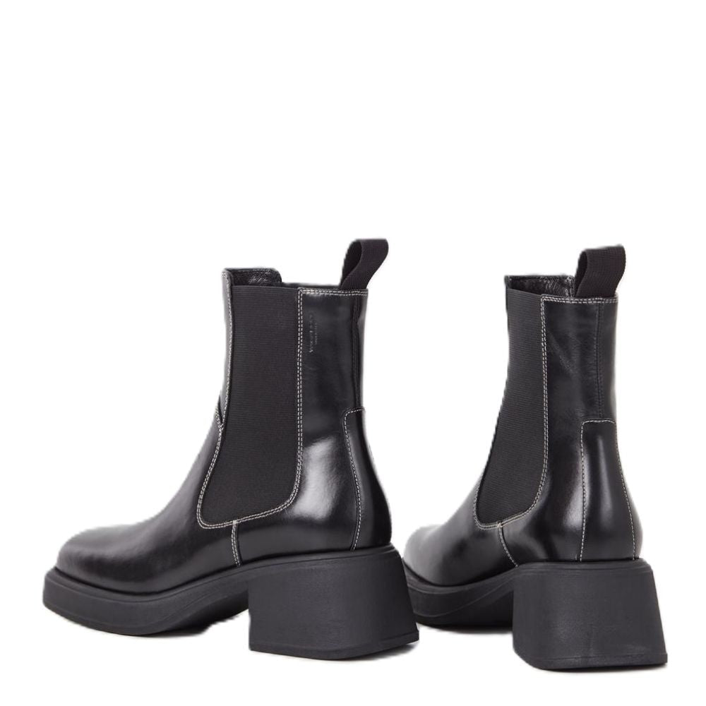 Vagabond Women's Dorah Boots in Black Leather - Getoutside Shoes