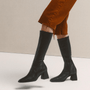 Vagabond Women's Hedda Tall Boots in Black Leather/Comb - Getoutside Shoes