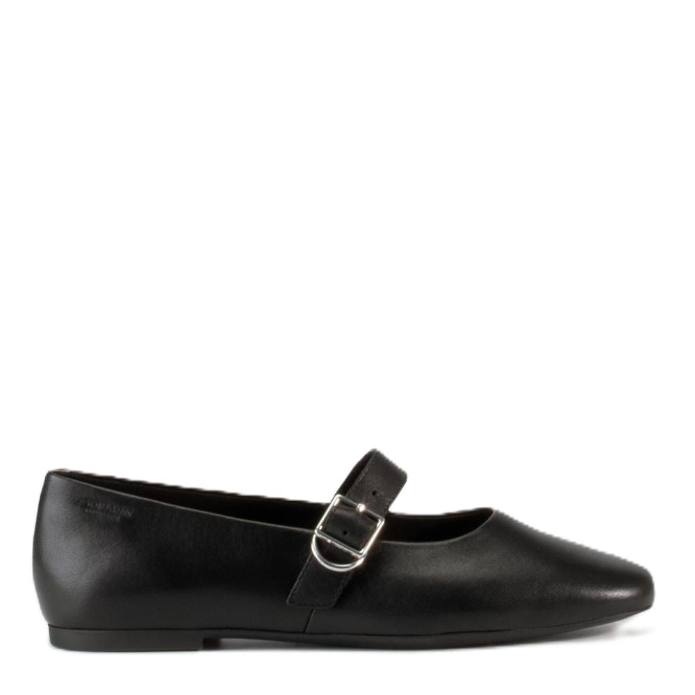 Vagabond Women's Jolin Ballet Flats in Black Leather - Getoutside Shoes