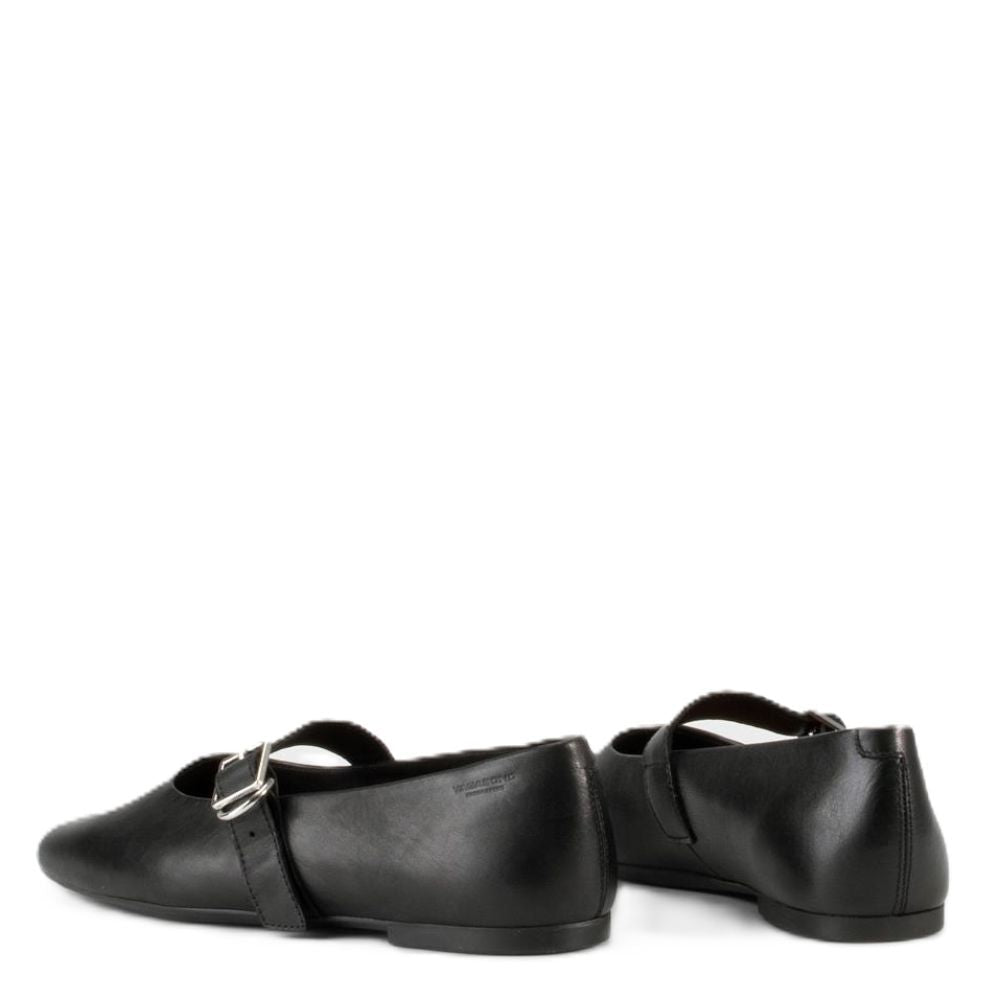 Vagabond Women's Jolin Ballet Flats in Black Leather - Getoutside Shoes