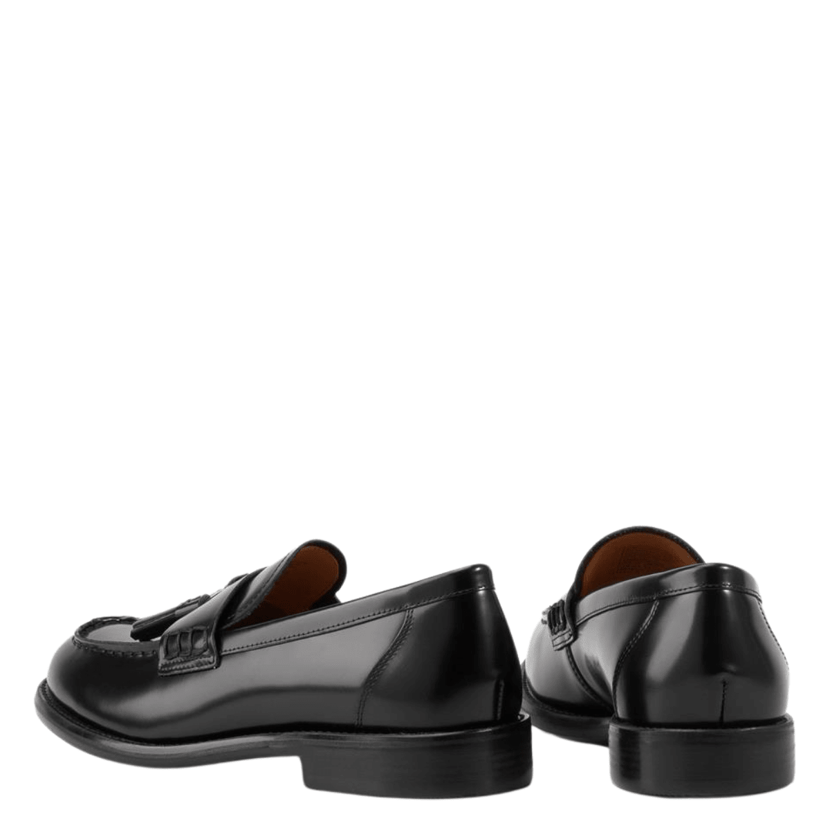 Vagabond Women's Linn Tassle Loafers in Black Polished Leather - Getoutside Shoes