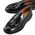 Vagabond Women's Linn Tassle Loafers in Black Polished Leather - Getoutside Shoes