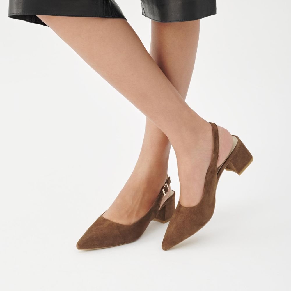 Vagabond Women's Marta Pumps in Brown Suede - Getoutside Shoes