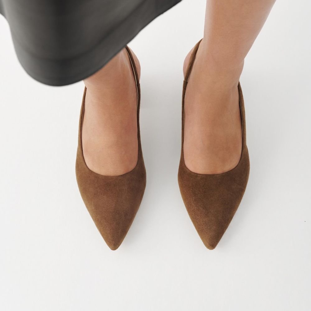 Vagabond Women's Marta Pumps in Brown Suede - Getoutside Shoes