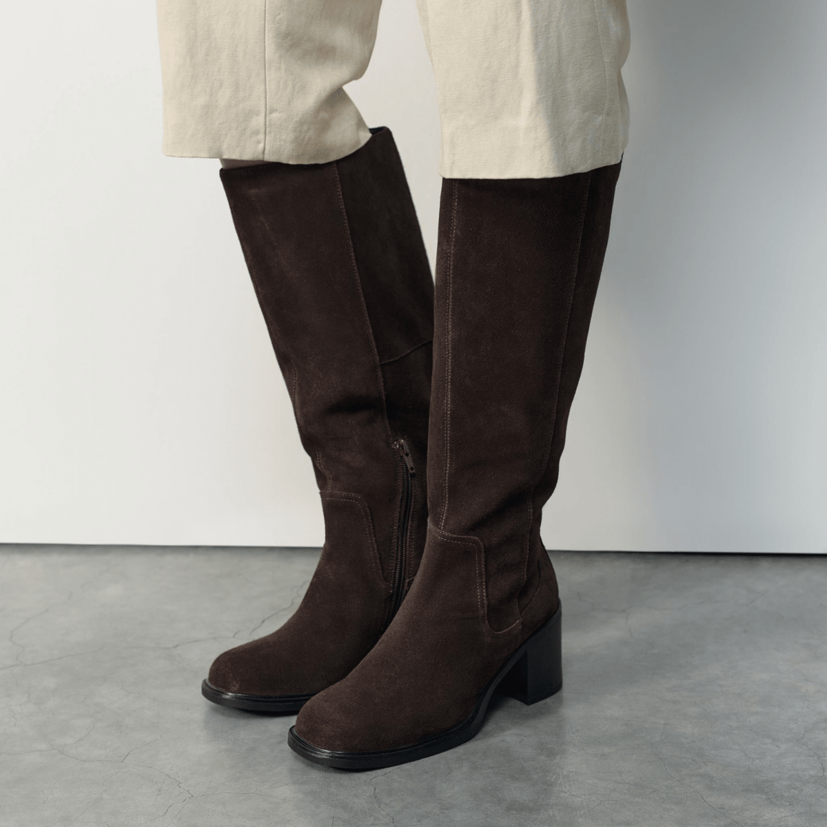 Vagabond Women's Meryl Tall Boots in Dark Brown Suede - Getoutside Shoes