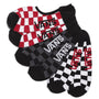Vans Classic Canoodle Super No Show Sock in White/Black Multi (Large) - Getoutside Shoes