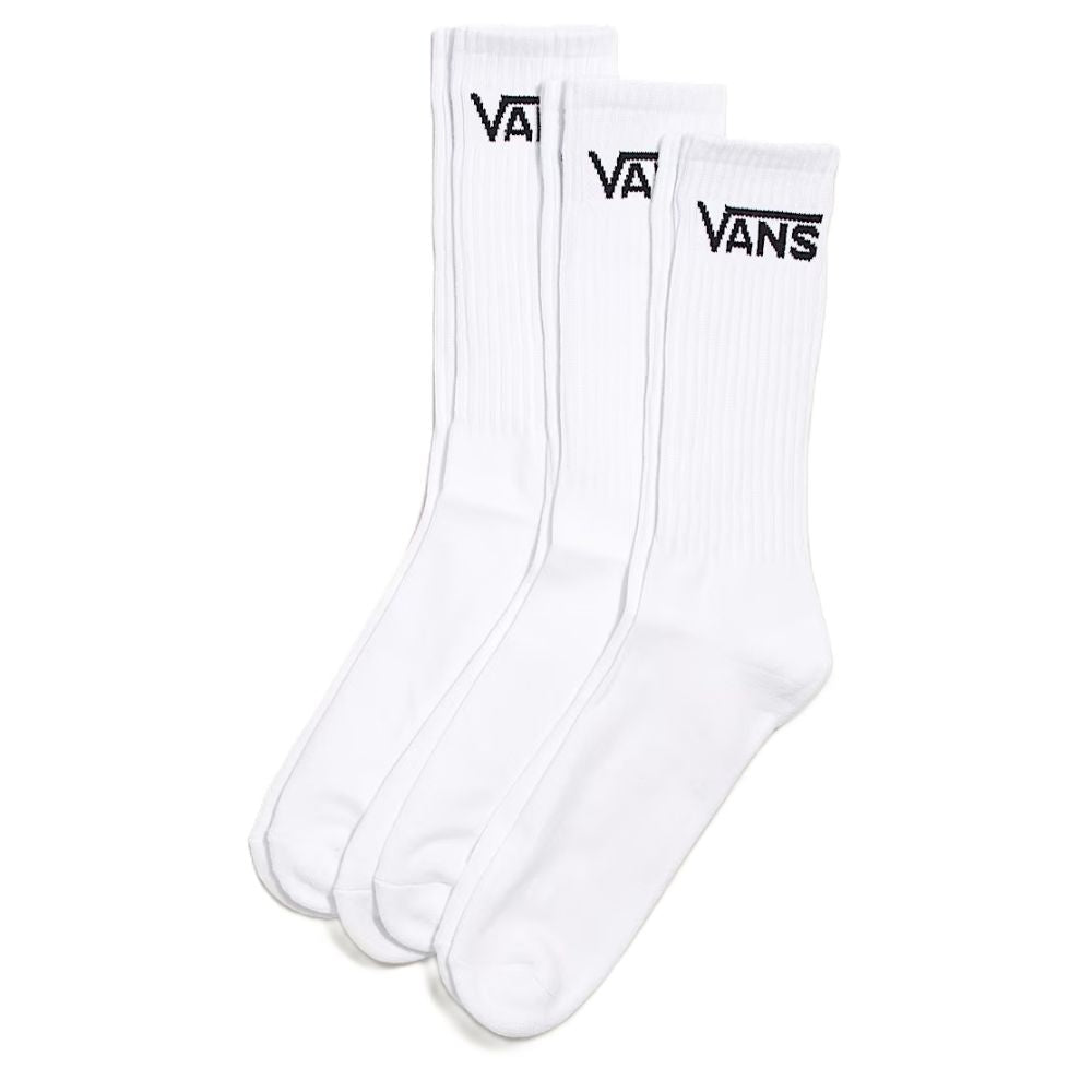 Vans Classic Crew Sock 3 - Pack in White - Getoutside Shoes