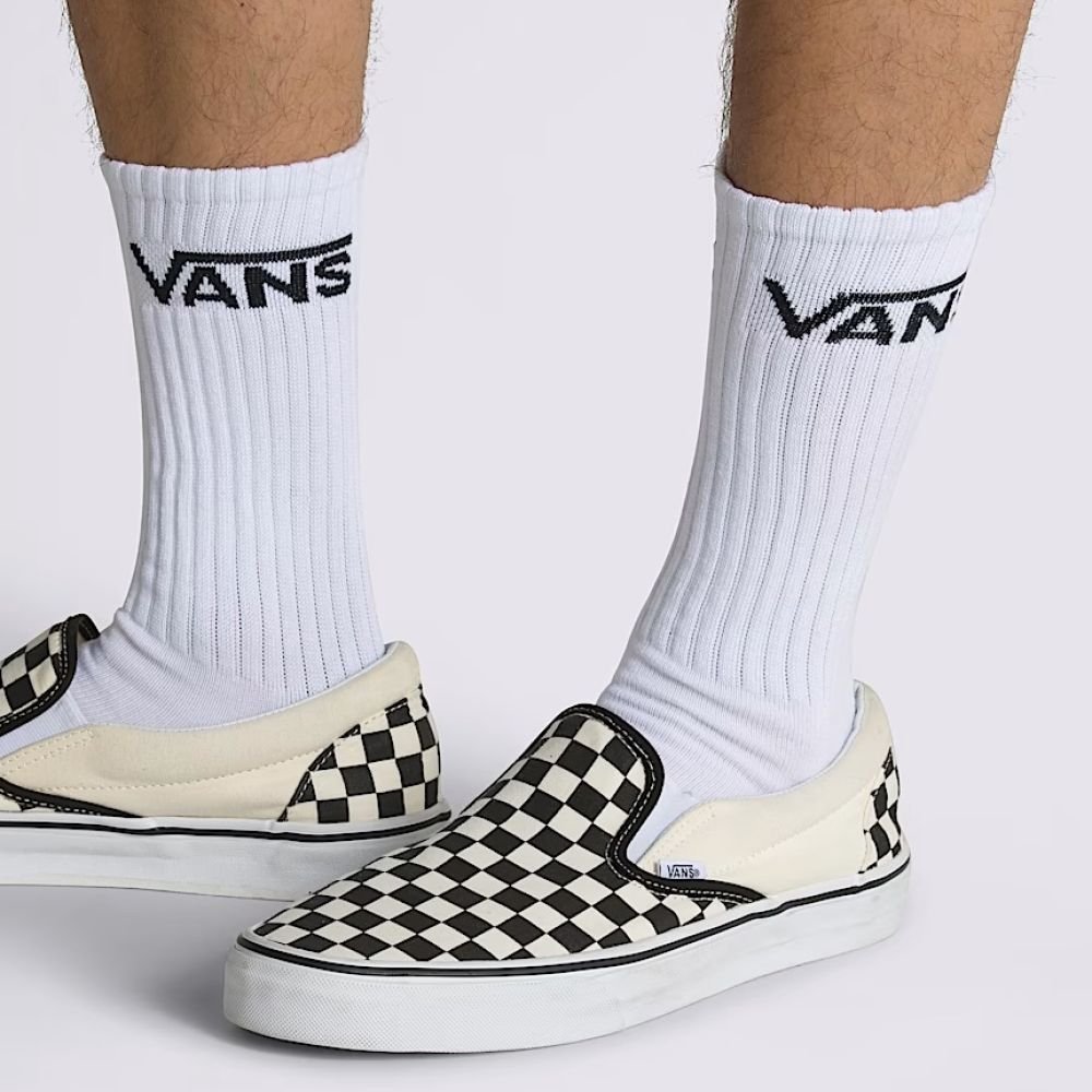 Vans Classic Crew Sock 3 - Pack in White - Getoutside Shoes