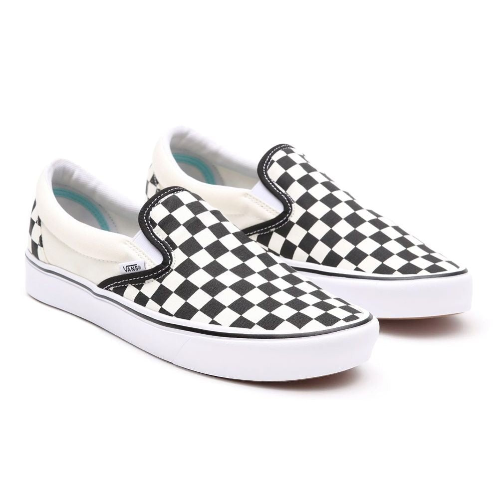 Vans ComfyCush Slip-On in Checkerboard/White - Getoutside Shoes