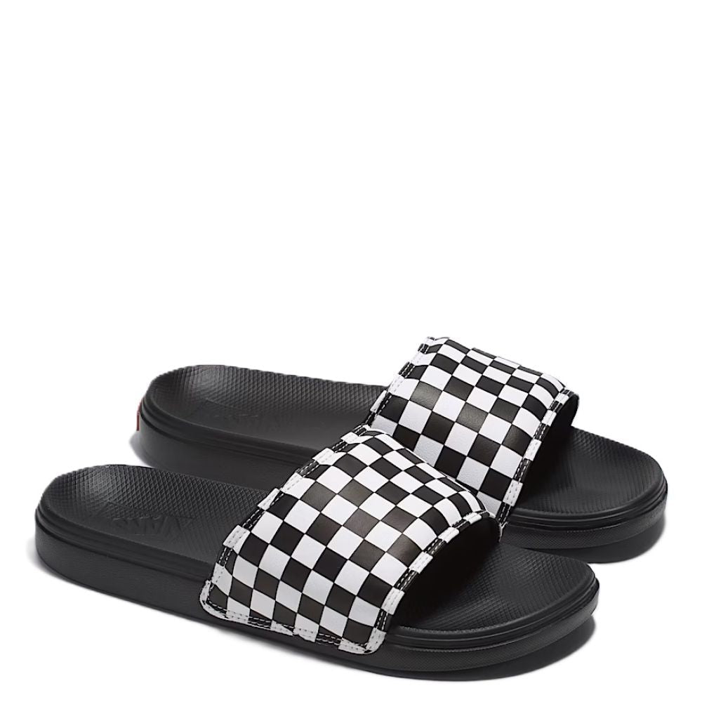 Vans La Costa Checkerboard Slide - On in Black/True White - Getoutside Shoes