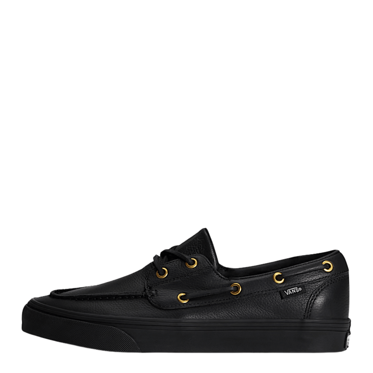 Vans Men's 2-Eyelet Boat Shoe in Black - Getoutside Shoes