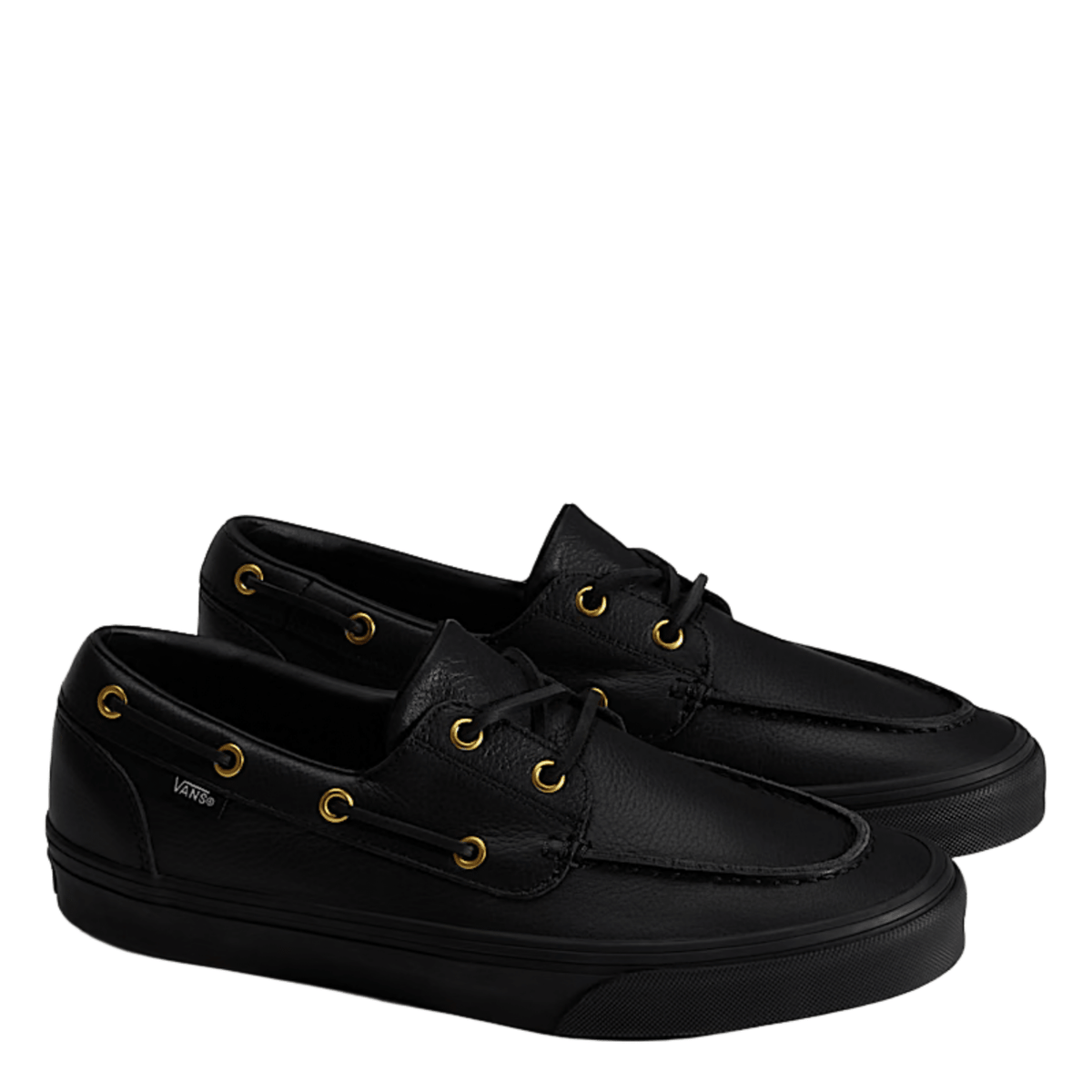 Vans Men's 2-Eyelet Boat Shoe in Black - Getoutside Shoes