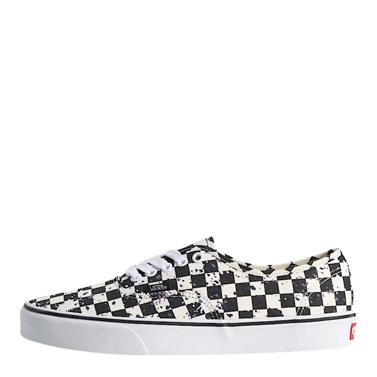 Vans Men's Authentic in Splatter Checkerboard Black - Getoutside Shoes