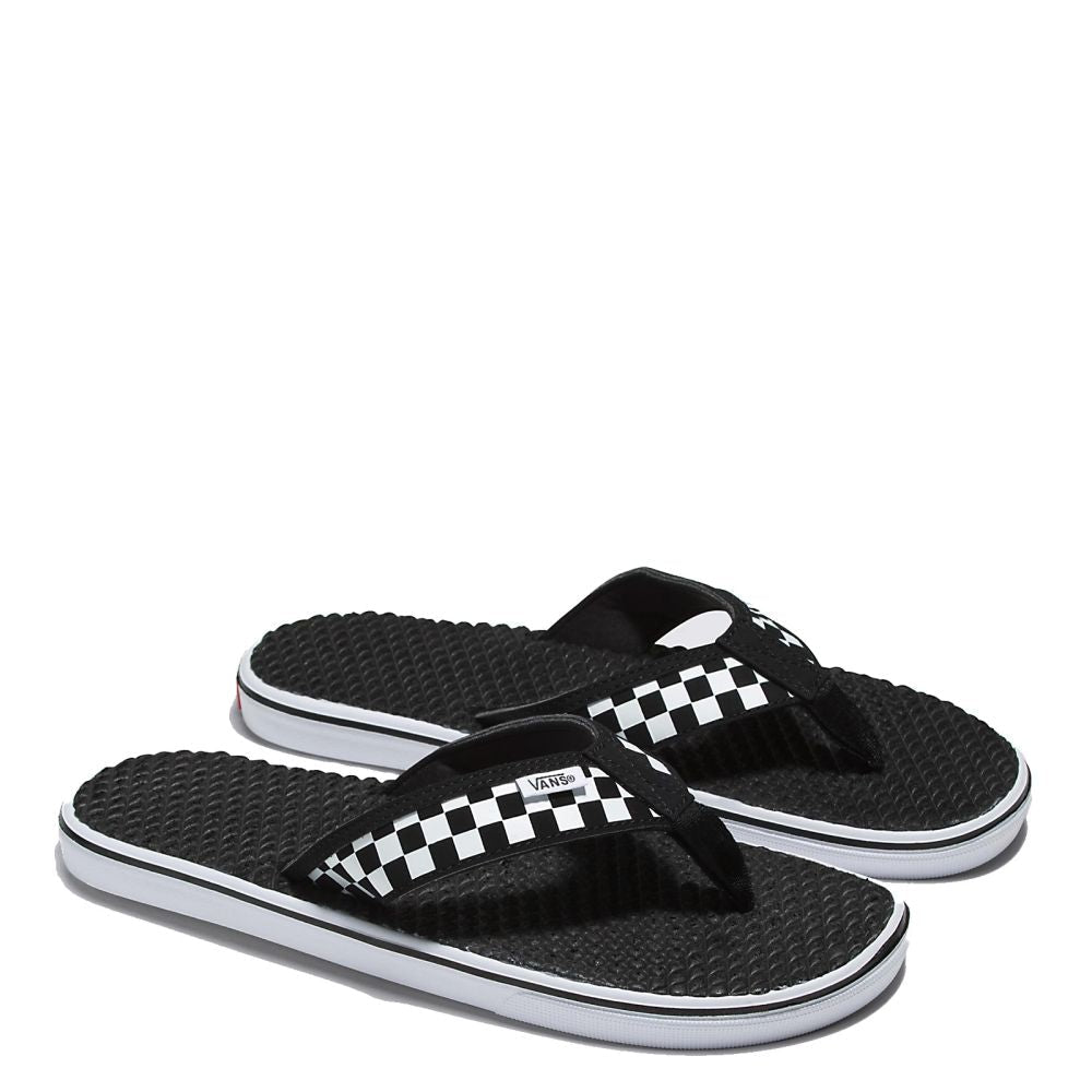 Vans Men's La Costa Checkerboard Lite Sandal in Black/White - Getoutside Shoes