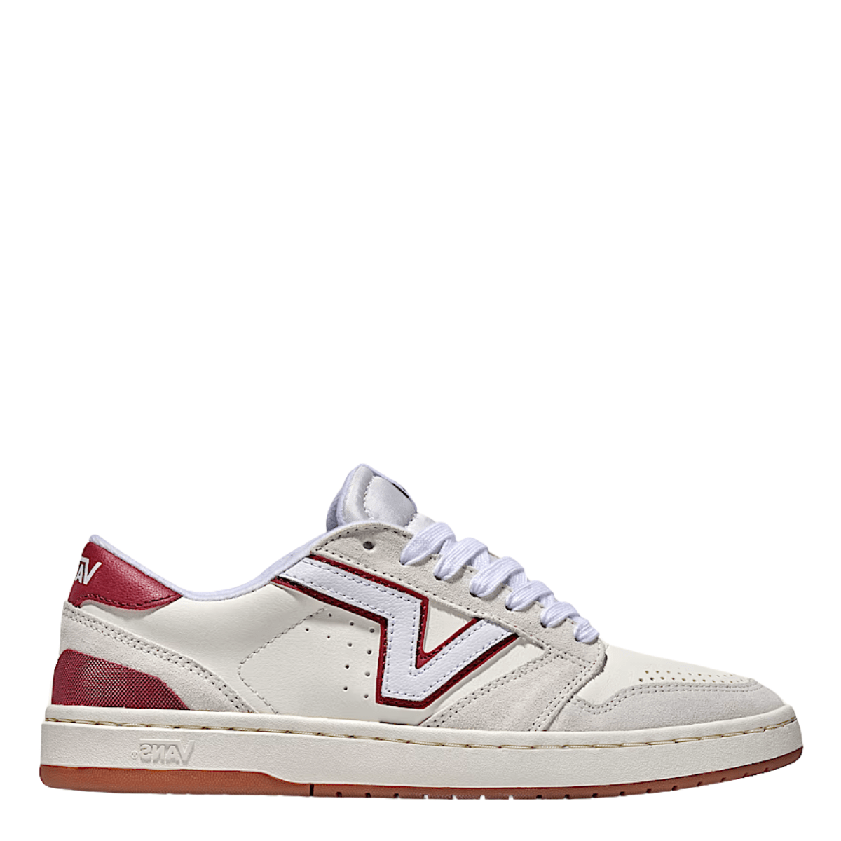 Vans Men's Lowland 2.0 in White/Red - Getoutside Shoes