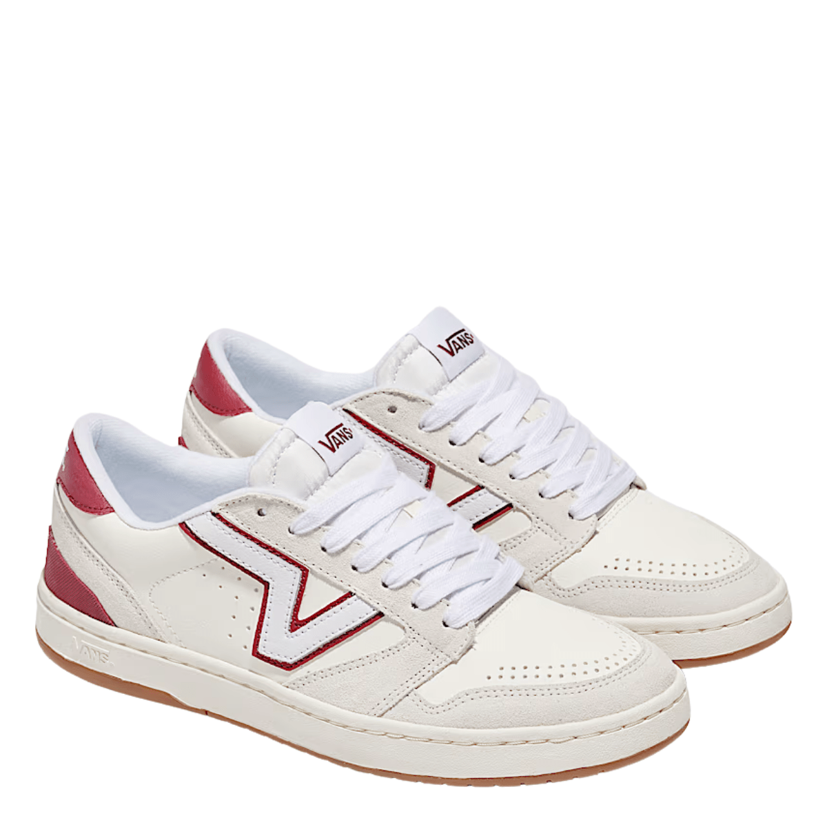 Vans Men's Lowland 2.0 in White/Red - Getoutside Shoes