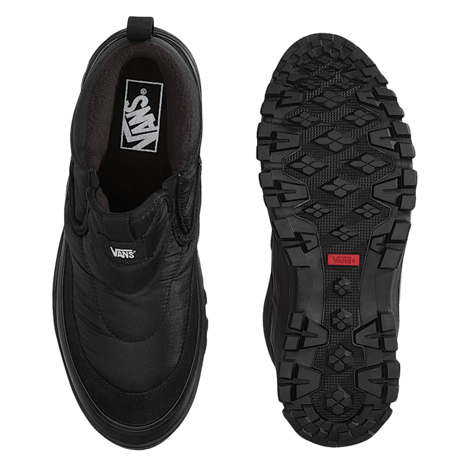 Vans Men's Mid-Slip Puff Shoe in Black/Black - Getoutside Shoes