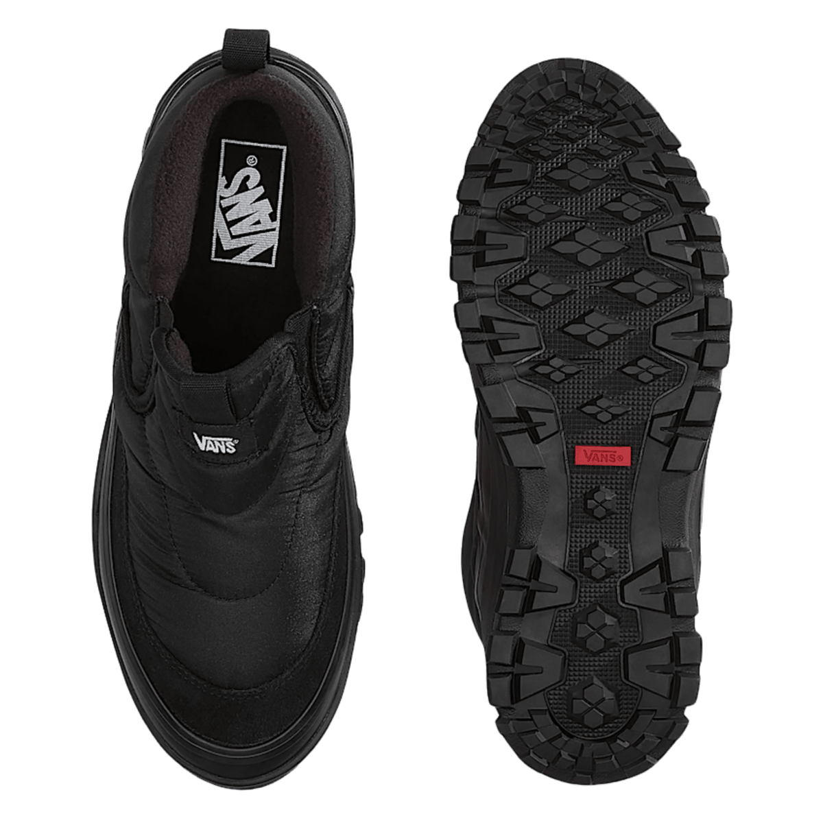 Vans Men's Mid-Slip Puff Shoe in Black/Black - Getoutside Shoes
