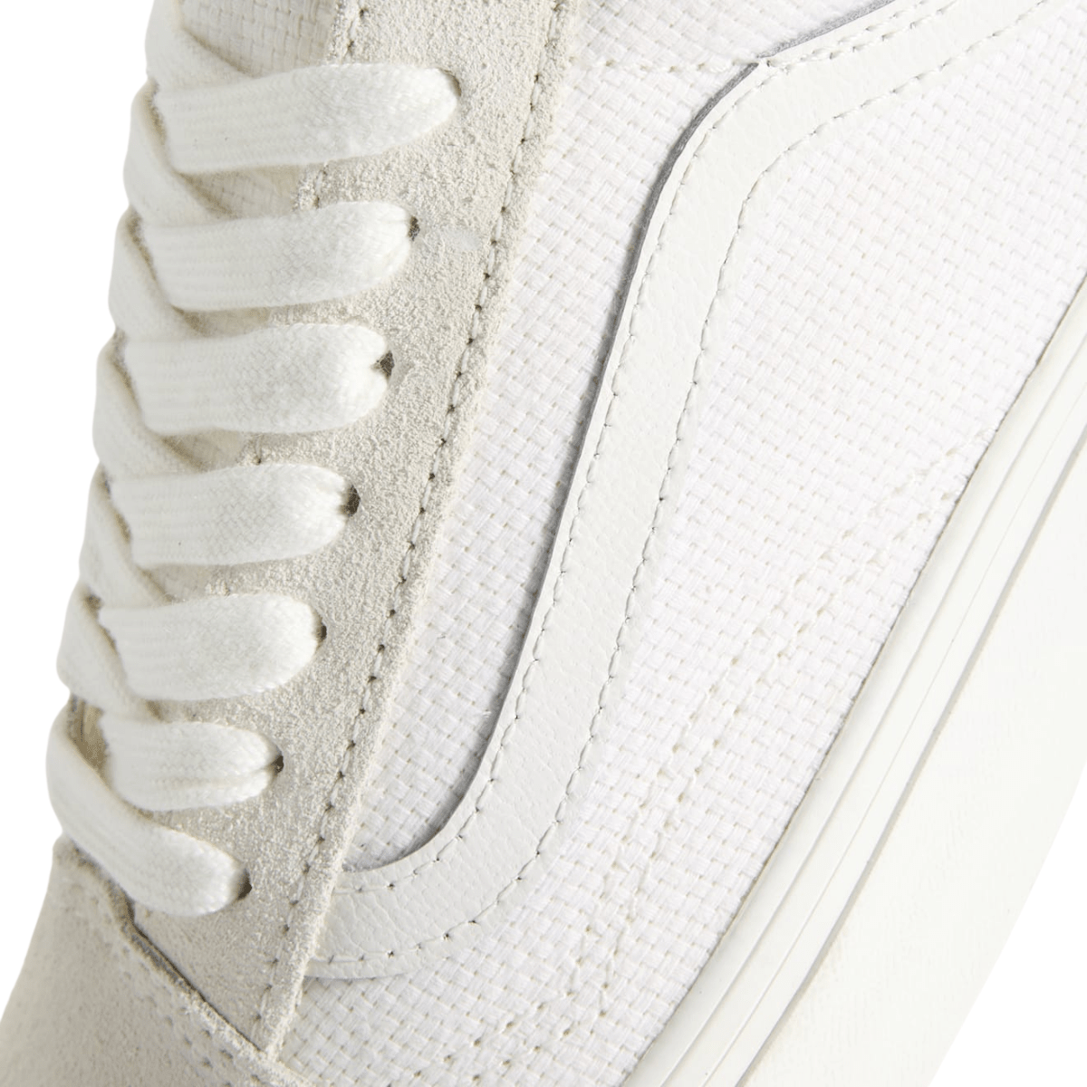 Vans Old Skool Woven in White - Getoutside Shoes