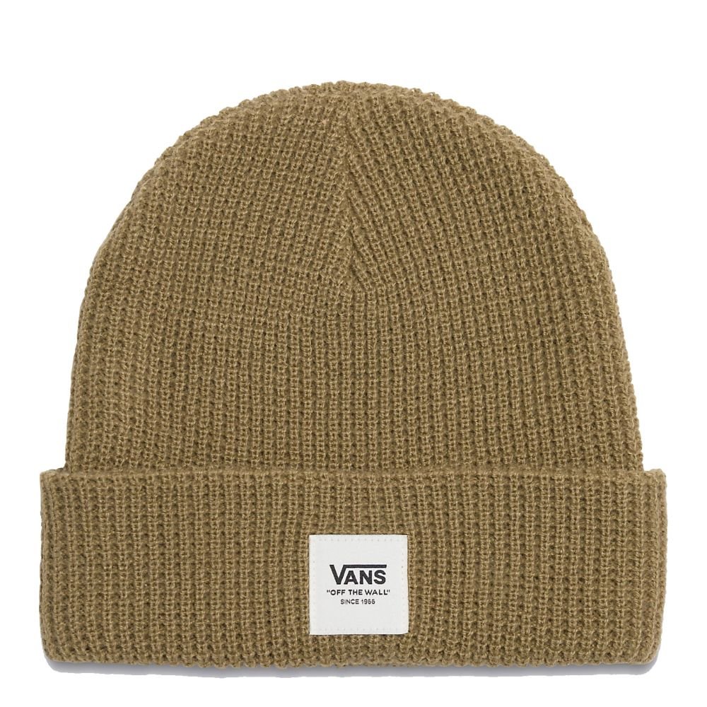 Vans Waffle Cuff Beanie in Gothic Olive Green - Getoutside Shoes