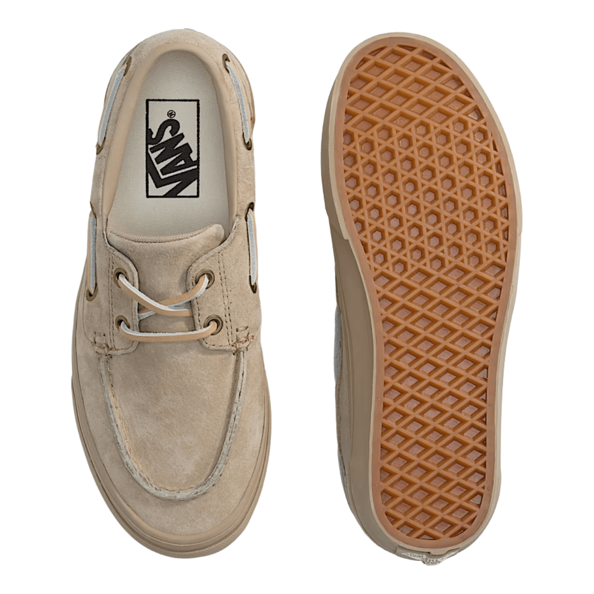 Vans Women's 2-Eyelet Boat Shoe in Incense Beige - Getoutside Shoes