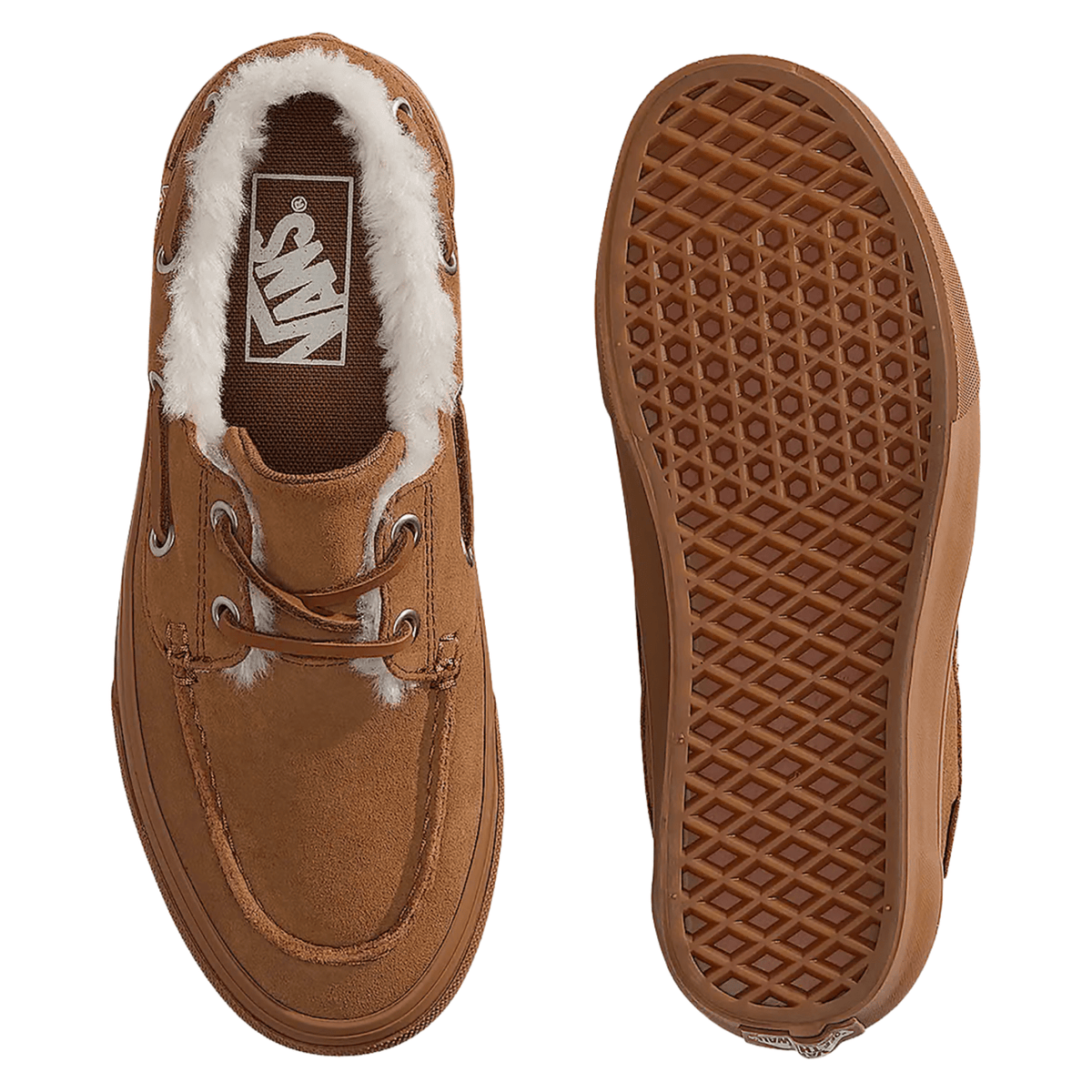 Vans Women's 2-Eyelet Boat Shoe in Sherpa Beige - Getoutside Shoes
