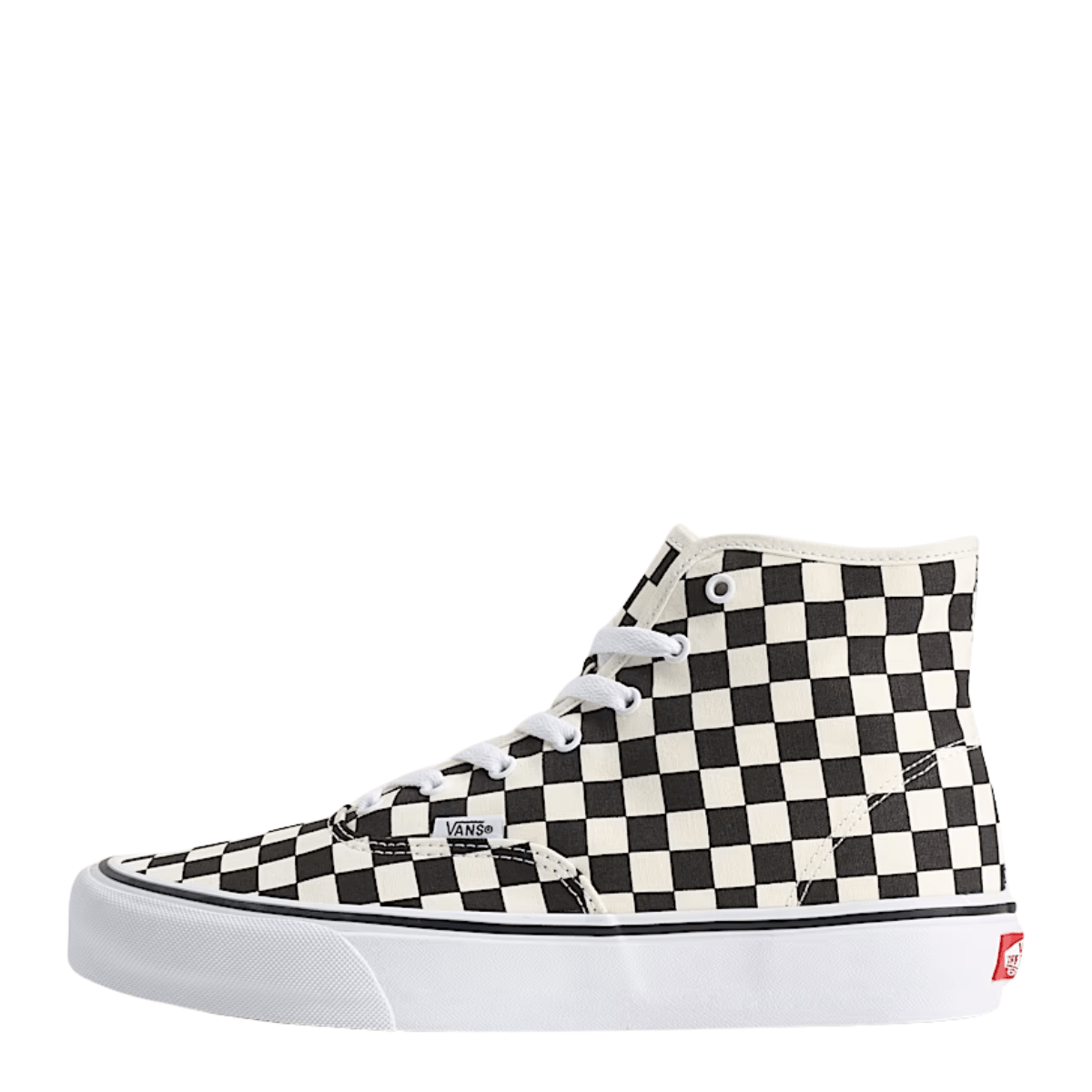 Vans Women's Authentic Hi 2.0 in Checkerboard Black/True White - Getoutside Shoes